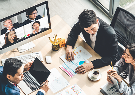 Online-Meeting in einem Unternehmen 